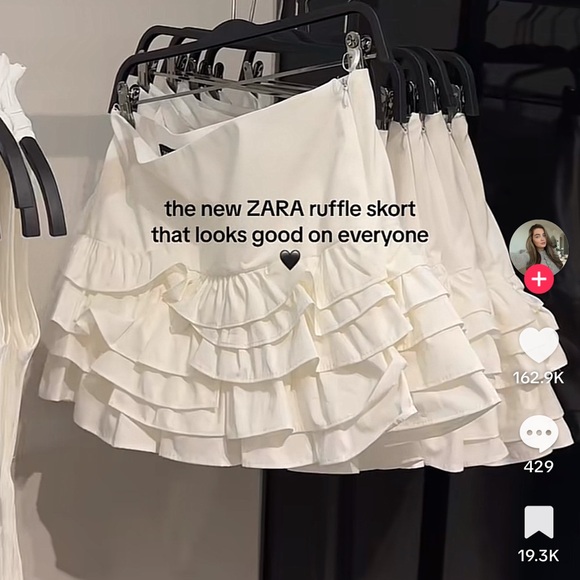 Zara Dresses & Skirts - ZARA RUFFLED SKORT SIZE M NWT